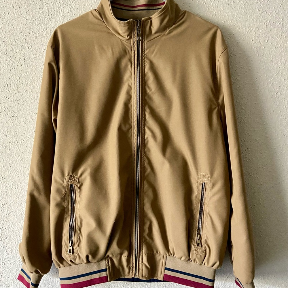 Men's Tan Bomber Jacket